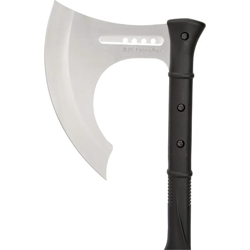 United Cutlery Honshu Karito Battle Axe UC3401 - 27 Inch Survival Axe With Satin Finish Head And Belt Sheath by United Cutlery
