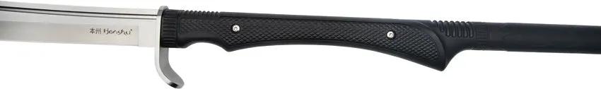 United Cutlery Honshu Naginata UC3402 - 67 Inch Polearm With 18 Inch 7Cr17MoV Blade, Textured EDM Handle, Leather Sheath by United Cutlery