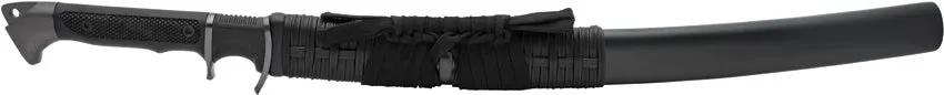 United Cutlery Honshu Sub Hilt Wakizashi UC3474D - Damascus Blade, Black TPR Grip, Wood Scabbard, Collectors Edition by United Cutlery