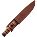 United Cutlery USMC Tanto Survival Machete UC3476 - Partially Serrated Blade With Leather Sheath by United Cutlery