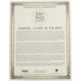 United Cutlery LotR Anduril UC3516 - Serialized Certificate Of Authenticity For Collectors by United Cutlery