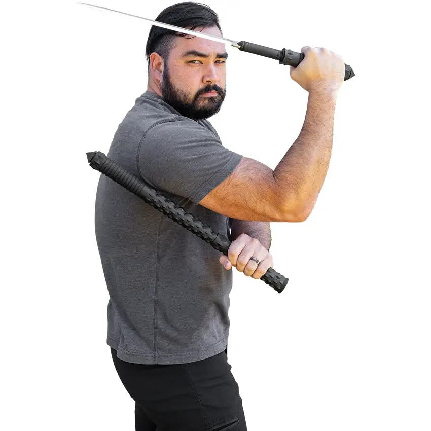 United Cutlery Night Watchman Escrima Sword - 14.5in Double Edge 1060HC Steel For Tactical Self Defense by United Cutlery