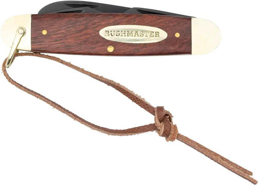 United Cutlery Bushmaster Ranger Scout Knife UC3592 - Compact Multi Tool With Wood Handle And Brass Bolsters by United Cutlery