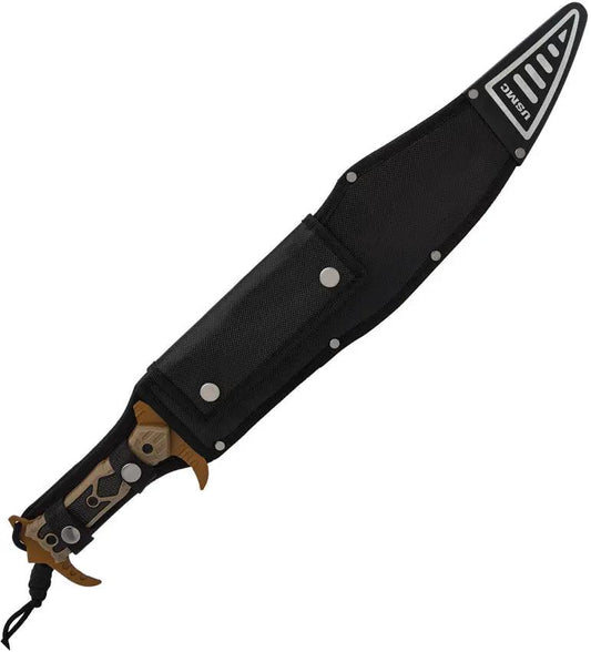 United Cutlery USMC Desert Ops Spartan Sword UC3625 - Full Tang With Glass Breaker And 600D Nylon Scabbard by United Cutlery