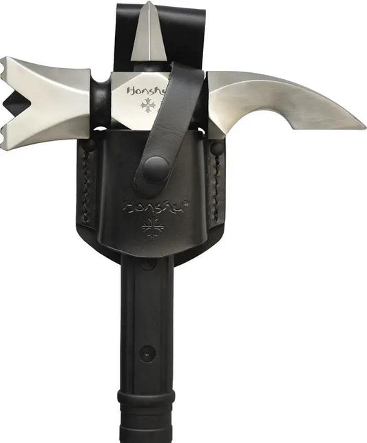United Cutlery Honshu Spiked War Hammer UC3649 - 18 Inch Spike Head With Black Nylon Handle And Leather Sheath by United Cutlery