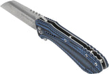United Cutlery Honshu Sumorusodo UC3660 Wharncliffe EDC Knife With Satin Blade And Black Blue G10 Extended Tang Handle by United Cutlery