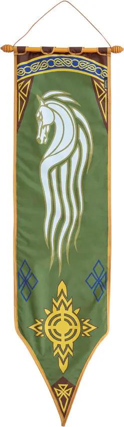 United Cutlery LOTR Rohan Banner Officially Licensed Collectible - Bold 65.88 Inch Display With Wooden Rod by United Cutlery