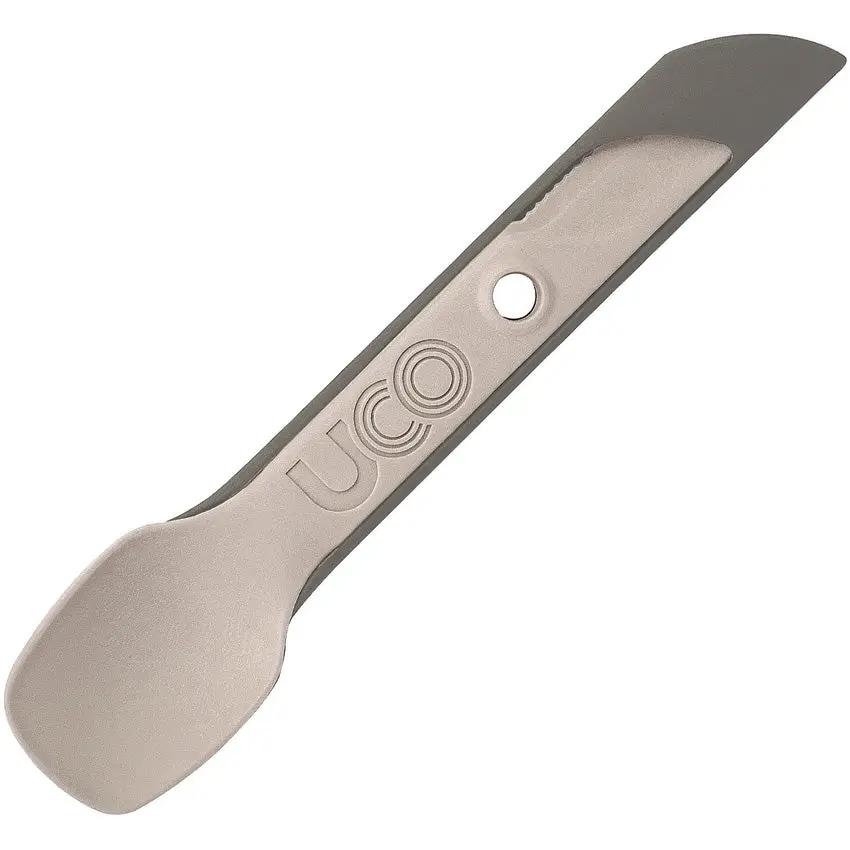 UCO Switch Spork Utensil Set Sandstone Camp Gear BPA Free Dishwasher Safe 7 Inch Spoon And Fork by UCO