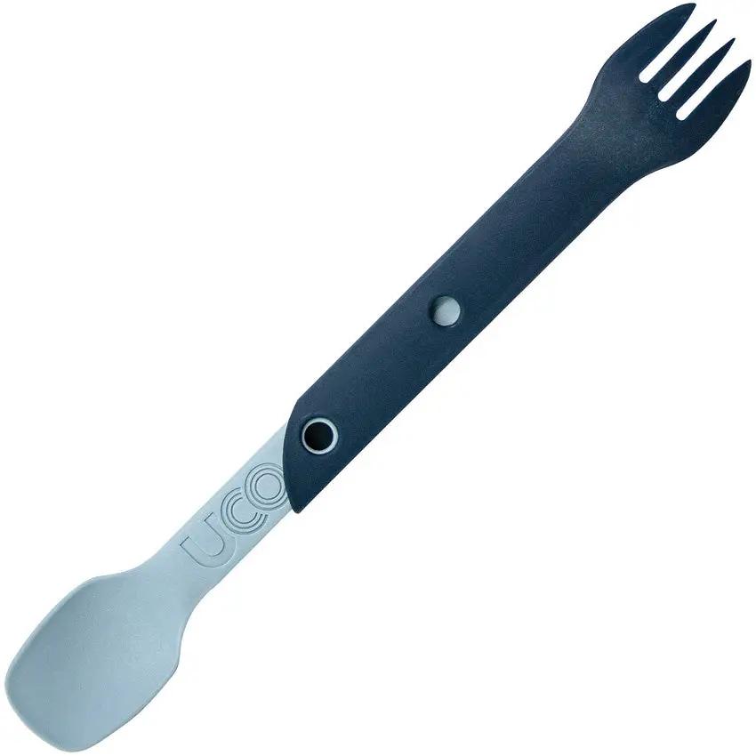 UCO Switch Spork Utensil Set Stone Blue For Campers And Hikers, 7 Inch, Dishwasher Safe, BPA Free by UCO