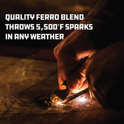 UCO Survival Fire Striker MT FS SVKIT Black With 3000 Strike Ferro Rod And Durable Stainless Multi Tool For Outdoorsmen by UCO