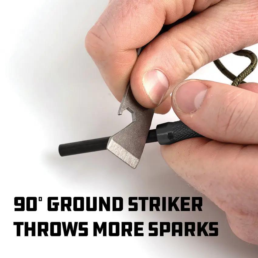 UCO Survival Fire Striker MT FS SVKIT Black With 3000 Strike Ferro Rod And Durable Stainless Multi Tool For Outdoorsmen by UCO
