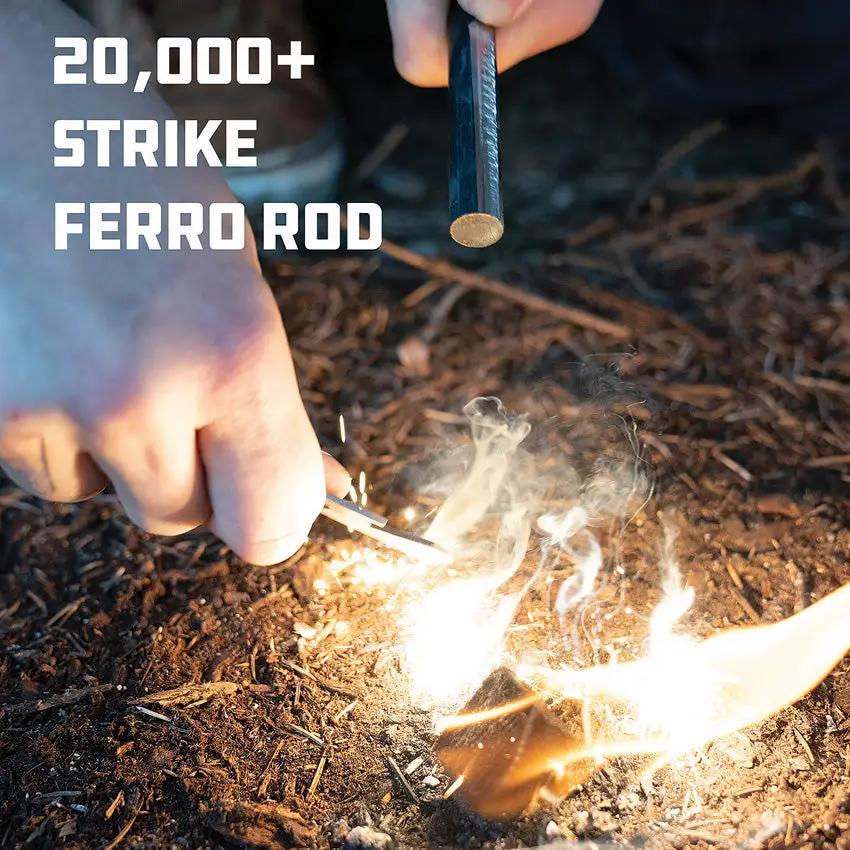 UCO Titan Fire Striker 20K Strike Ferro Rod Kit Outdoors by UCO