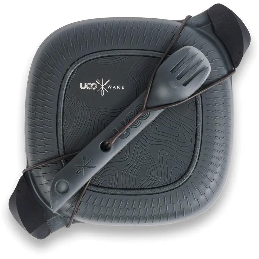 UCO Eco 5 Piece Mess Kit Midnight Leak Proof Locking Lid BPA Free For Campers Dishwasher Safe Includes Switch Sporks by UCO