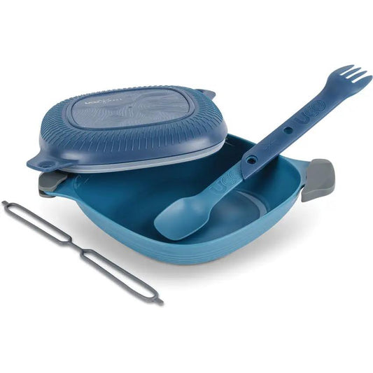 UCO Eco 5 Piece Mess Kit Ocean For Outdoor Adventurers Leakproof Locking Lid BPA Free Dishwasher Safe by UCO