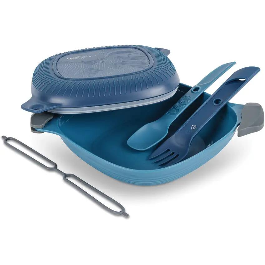 UCO Eco 5 Piece Mess Kit Ocean For Outdoor Adventurers Leakproof Locking Lid BPA Free Dishwasher Safe by UCO
