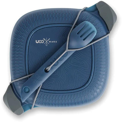 UCO Eco 5 Piece Mess Kit Ocean For Outdoor Adventurers Leakproof Locking Lid BPA Free Dishwasher Safe by UCO