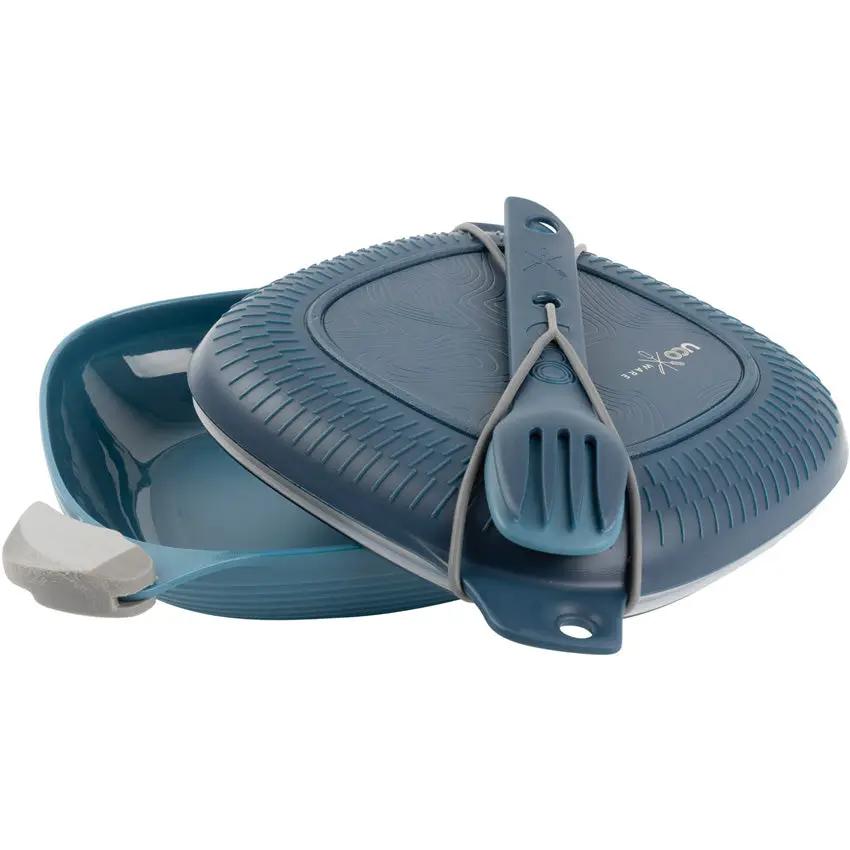 UCO Eco 5 Piece Mess Kit Ocean For Outdoor Adventurers Leakproof Locking Lid BPA Free Dishwasher Safe by UCO