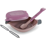 UCO Eco 5 Piece Mess Kit Plum With Leak Proof Locking Lid BPA Free Dishwasher Safe For Campers Outdoor Enthusiasts by UCO