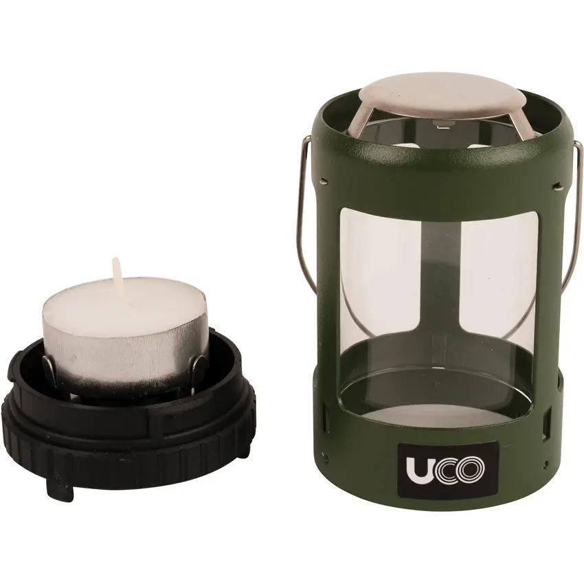 UCO Mini Candle Lantern Kit 2.0 For Campers Green Aluminum With Tealight Candles Included And Carry Case by UCO