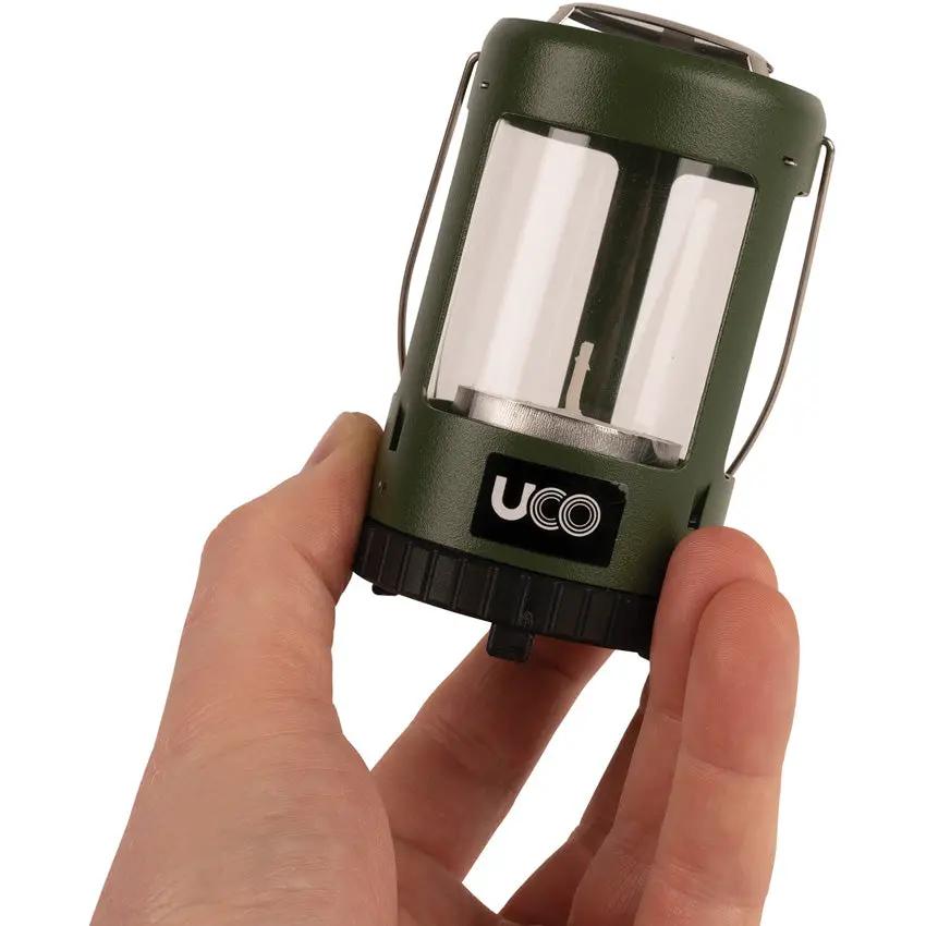 UCO Mini Candle Lantern Kit 2.0 For Campers Green Aluminum With Tealight Candles Included And Carry Case by UCO