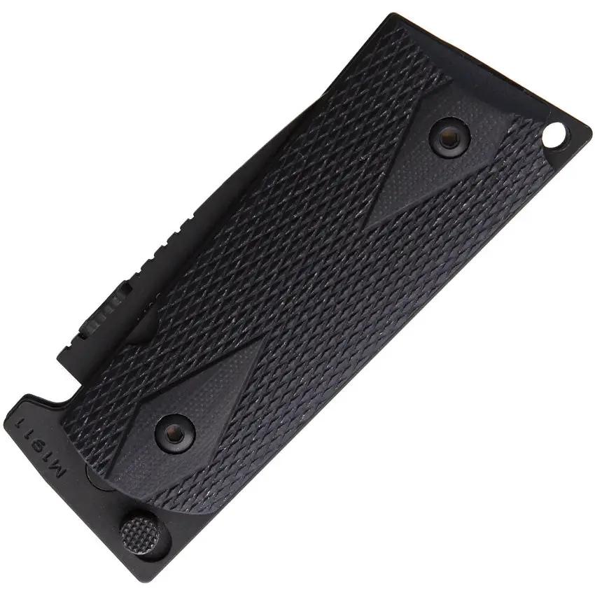 Ultimate Equipment M1911 Compact Hammerhead Knife - 3in Black Titanium Coated 440C Drop Point With Officer Grip Sheath by Ultimate Equipment