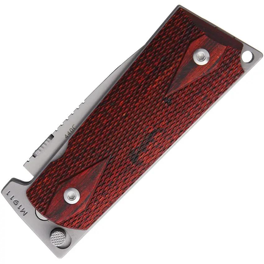 Ultimate Equipment M1911 Hammerhead Lock Knife - 3.5 Inch 440C Drop Point Blade With Rosewood Handle by Ultimate Equipment