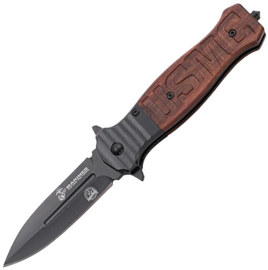 USMC Linerlock Wood M-3011WD by USMC