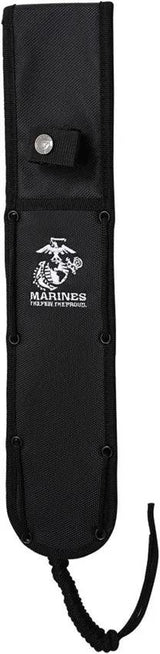 USMC Bowie Knife OD Green - Full Tang Sawback 3Cr13MoV Stainless Blade With Lanyard Hole by USMC
