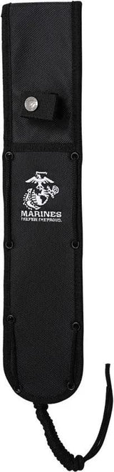 USMC Bowie Tan M-FIX3008TN - 10.38 Inch Black Oxide Bowie Knife Blade Full Tang Tan Nylon Handle by USMC