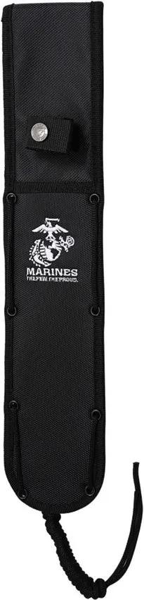 USMC Bowie Tan M-FIX3008TN - 10.38 Inch Black Oxide Bowie Knife Blade Full Tang Tan Nylon Handle by USMC