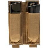 United States Tactical Double Pistol Mag Pouch - Four Compartment Magazine Carry With MOLLE And Malice Clip by United States Tactical