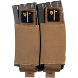 United States Tactical Double Mag Pouch Coyote USTMOL01902 Low Profile Lightweight Dual Compartment Malice Clip by United States Tactical