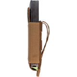 United States Tactical Double Mag Pouch Coyote USTMOL01902 Low Profile Lightweight Dual Compartment Malice Clip by United States Tactical