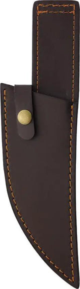 Utica Homestead II Butcher Carver 11-760 - Full Tang Stainless Blade Brown Wood Handle Leather Sheath by Utica