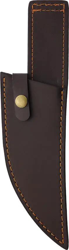 Utica Homestead II Butcher Carver 11-760 - Full Tang Stainless Blade Brown Wood Handle Leather Sheath by Utica