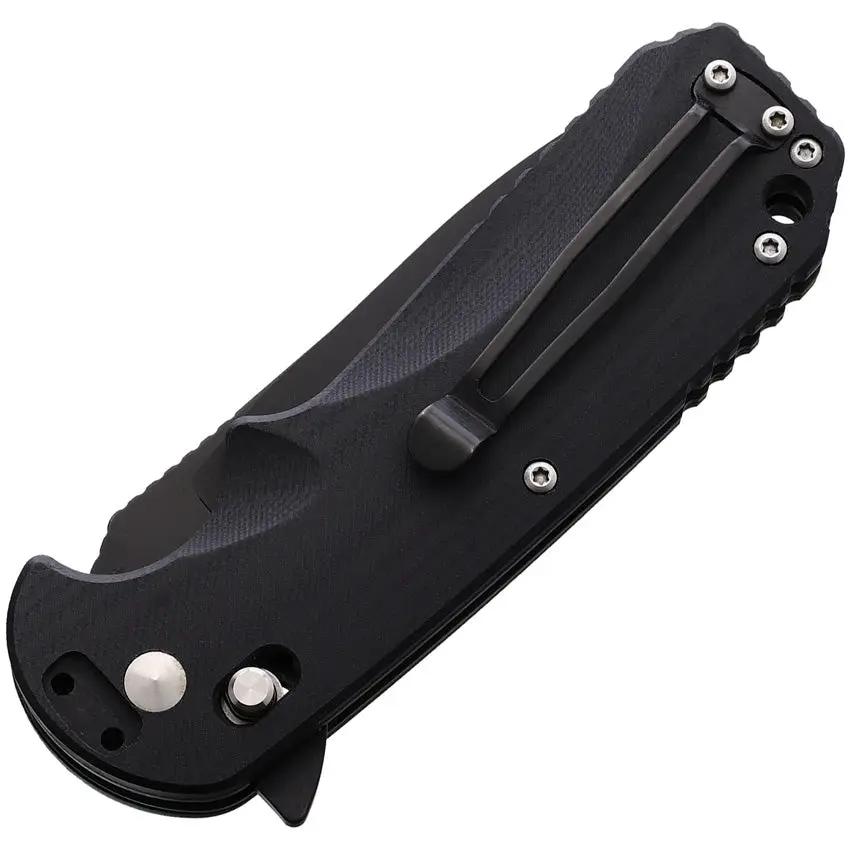Utica Axis Lock Knife Black G10 11UTKF4 - Compact 3 Inch Stainless Blade With Lanyard Hole And Pocket Clip by Utica