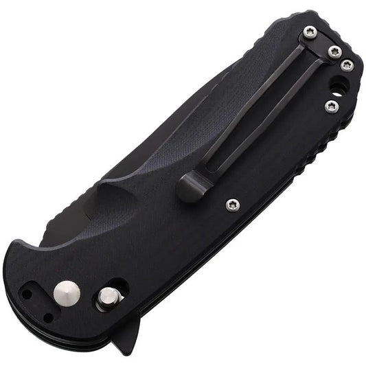 Utica Axis Lock Knife Black G10 11UTKF4 - Compact 3 Inch Stainless Blade With Lanyard Hole And Pocket Clip by Utica