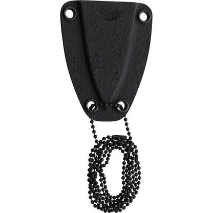 Utica Police Push Dagger - 2 Inch Black Stonewash Stainless Double Edge Blade, One-Piece, Finger Ring, Neck Sheath by Utica