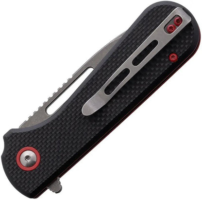Utica Disruption III Linerlock Knife With 3 Inch Black Stonewashed Stainless Blade And Black G10 Handle by Utica