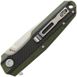 Ultra-X BOA Linerlock G10/CF UXHK209B - 3.5 Inch Satin D2 Tanto Blade With Carbon Fiber Inlay by Ultra-X