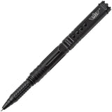 UZI Tactical Pen With Crown Bezel - Glass Breaker Black Titanium Body Accepts Standard Fisher Refills by UZI