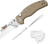 Kizer Cutlery C01C Uti 2 Button Lock TanG10 V3488.29JNA2 by Kizer Cutlery