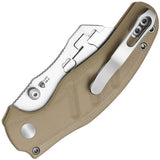 Kizer Cutlery C01C Uti 2 Button Lock Utility Knife With Six Replaceable Blades Tan G10 Handle For EDC Enthusiasts by Kizer Cutlery