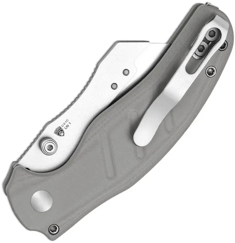 Kizer Cutlery C01C UTI 1 Button Lock Knife With Six Versatile Replaceable Blades For EDC Enthusiasts Gray G10 by Kizer Cutlery