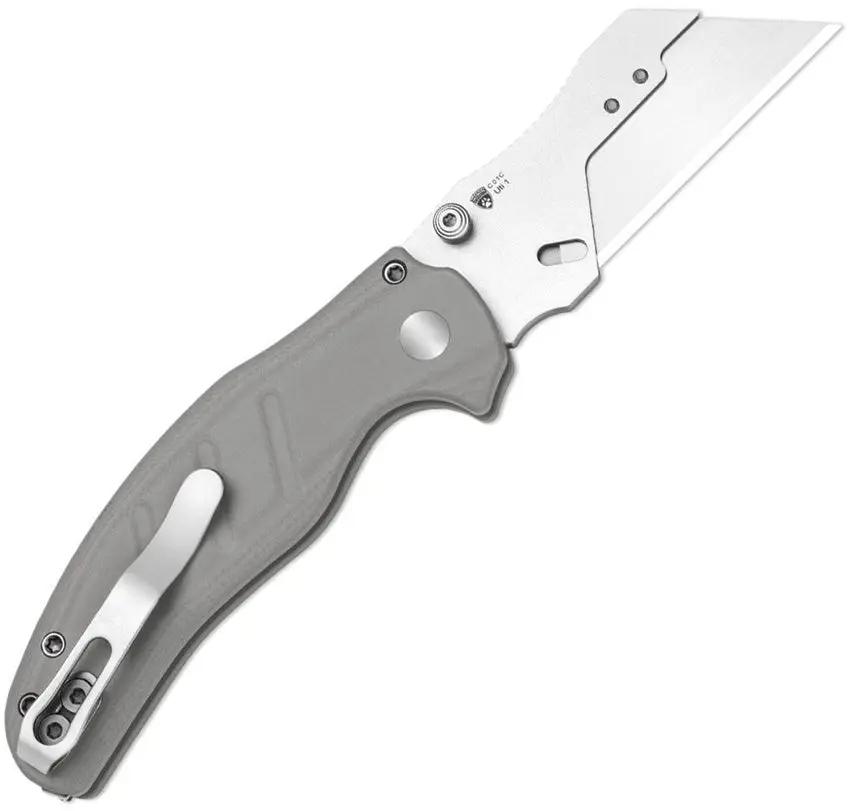 Kizer Cutlery C01C UTI 1 Button Lock Knife With Six Versatile Replaceable Blades For EDC Enthusiasts Gray G10 by Kizer Cutlery