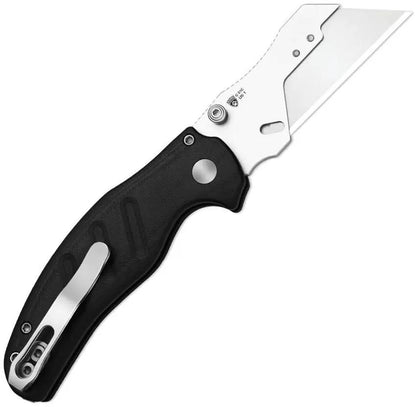 Kizer Cutlery C01C Uti 1 Button Lock Black Utility Knife For EDC Enthusiasts With Six Replaceable Blades And Tweezers by Kizer Cutlery