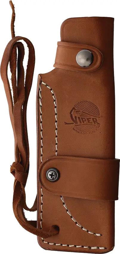 Viper Ganghi Fixed Blade Knife - Outdoor Ready 4.5in Bohler N690 Full Tang With Brown Micarta by Viper