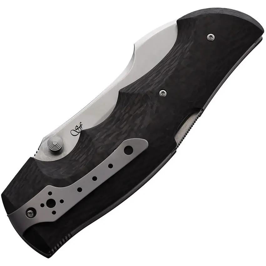 Viper Rhino 1 Lockback CF Folding Knife - Satin Elmax Blade 4.25in Carbon Fiber Handle For EDC Outdoors by Viper
