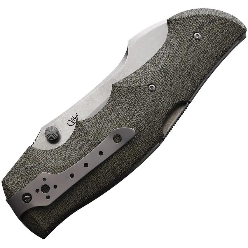 Viper Rhino 1 Lockback Knife - Green Micarta Handle And Elmax 4.5 Inch Blade For Everyday Carry by Viper