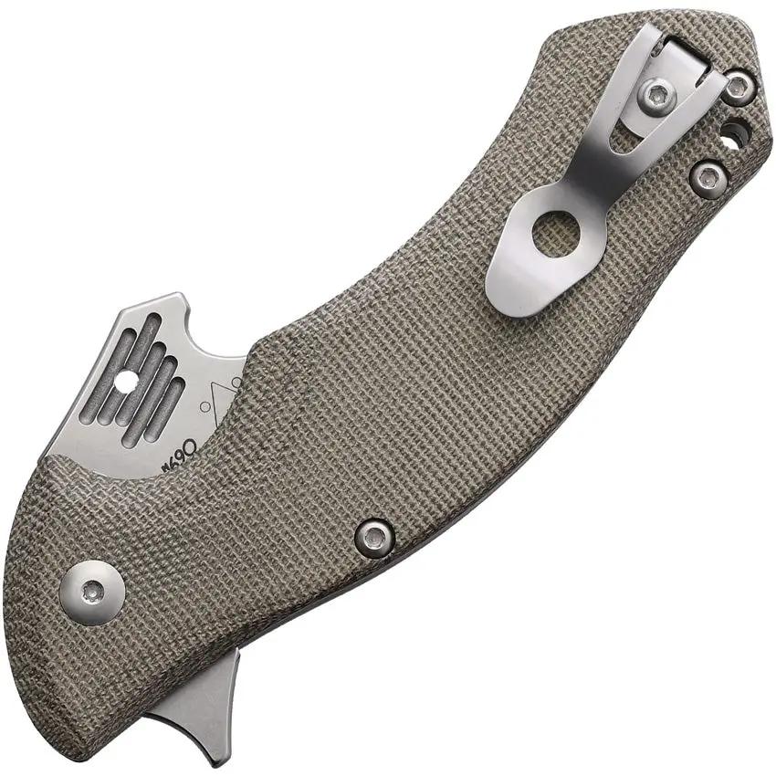 Viper Maga Linerlock Micarta EDC Knife - Bohler N690 Blade With Green Canvas Micarta Handle by Viper
